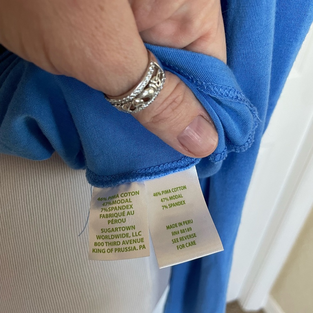 Lilly Pulitzer Alessa‎ Long Sleeved Blue Blouse Size XS - Picture 4 of 5